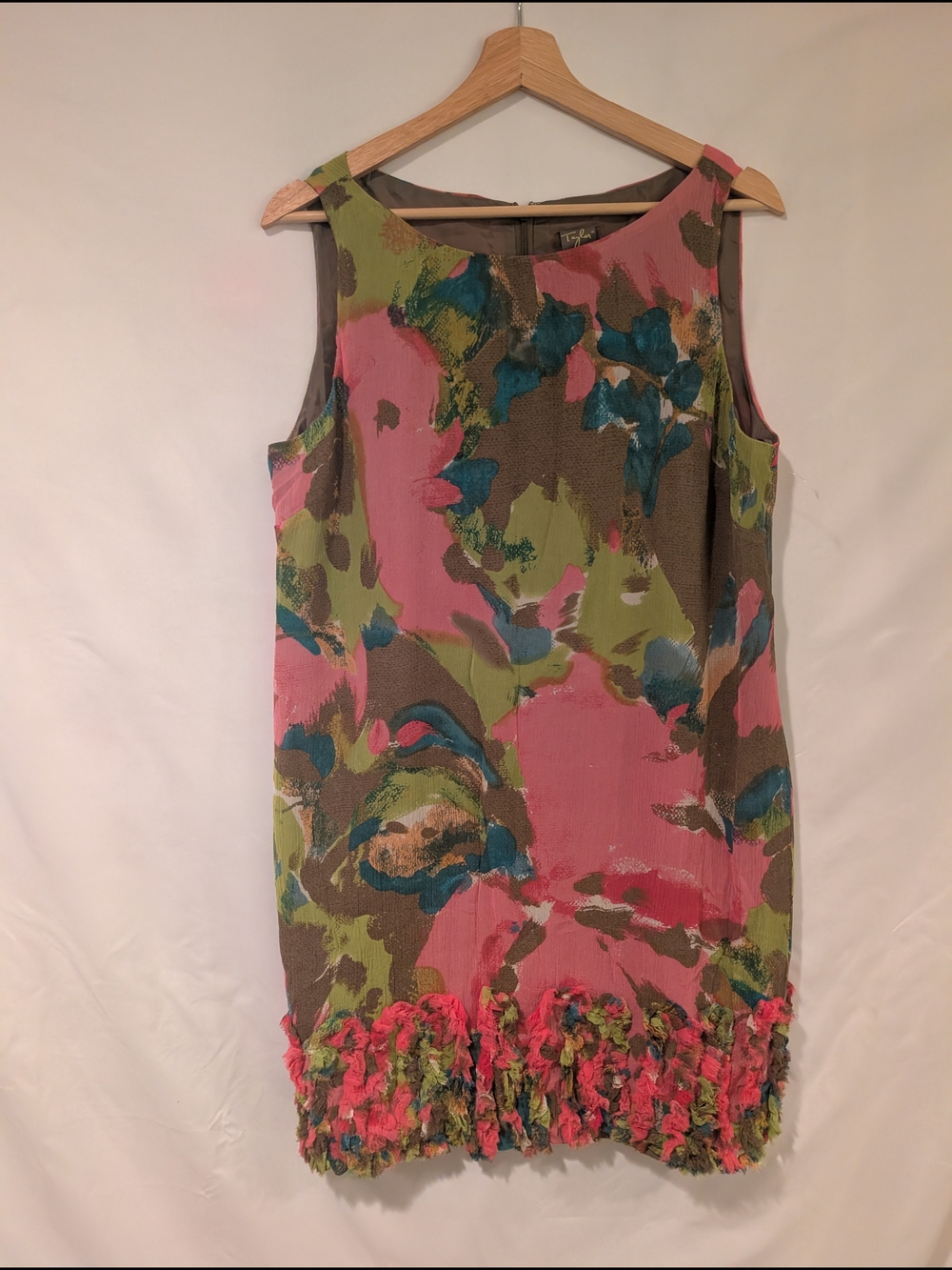 Taylor Sleeveless Floral Mini Dress in Pink, Green and Blue